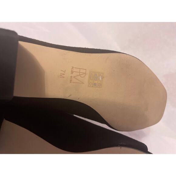 Pelle Moda Von Open Toe Ankle Boot Black Women's Size 7 Leather Zip Back - Picture 6 of 8